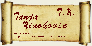 Tanja Minoković vizit kartica